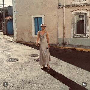 ZARA ZW COLLECTION SATIN LONG DRESS